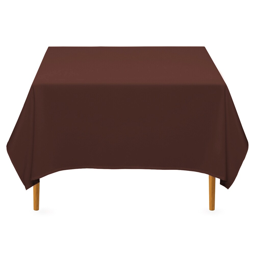 Elite Hemstitch Fabric Tablecloth Solid Rusty Orange 60 Inches by 102 Inches
