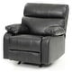 preview thumbnail 4 of 2, Faux Leather Upholstered Reclining Chair with Padded Arms - 39" - Black