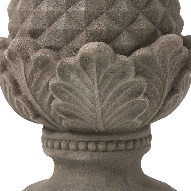 Glitzhome 16.5"H MGO Finish Artichoke Garden Statue Coastal Sculpture Indoor Outdoor