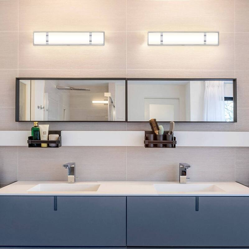 Brushed Nickel Modern/Contemporary LED Vanity Light Bar - 24"W