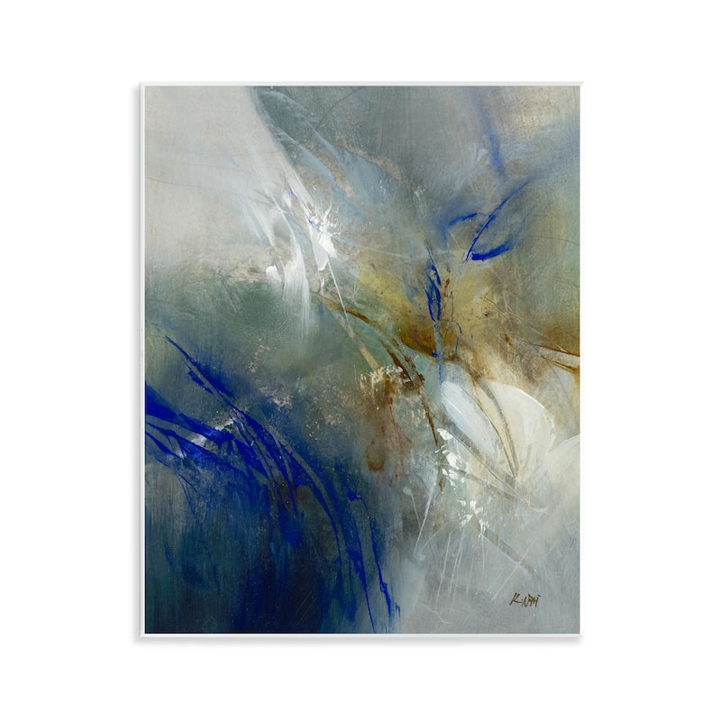 Stupell Blue & Neutrals Distortion Wall Plaque Art Design By K. Nari - 11 x 14