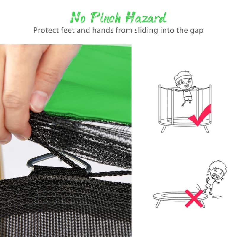 5.5 ft. Outdoor Mini Trampoline for Kids with Basketball Hoop and Ball
