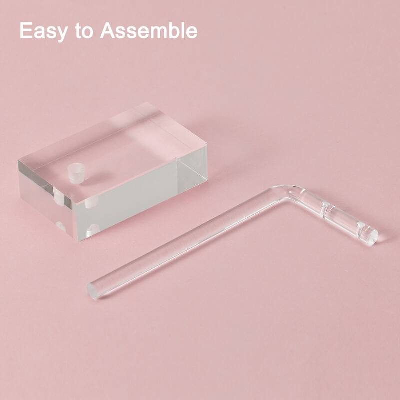 2Pcs Acrylic Earring Display L Stand Jewelry Storage Rack, Clear