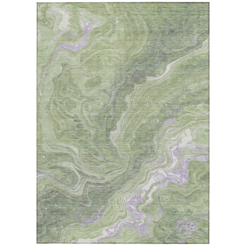 HomeRoots Abstract Transitional Rectangle Outdoor Rug