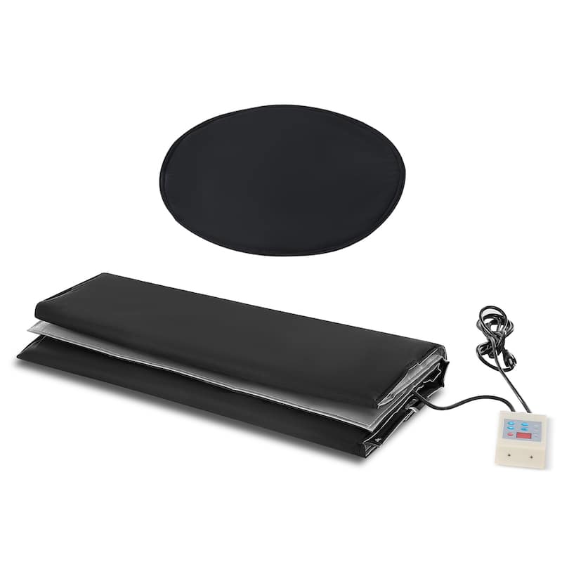 Metal Drum Heater, 1300 Watt, Pail Heating Band for 55 Gallon Barrel - 55 Gallon - Black