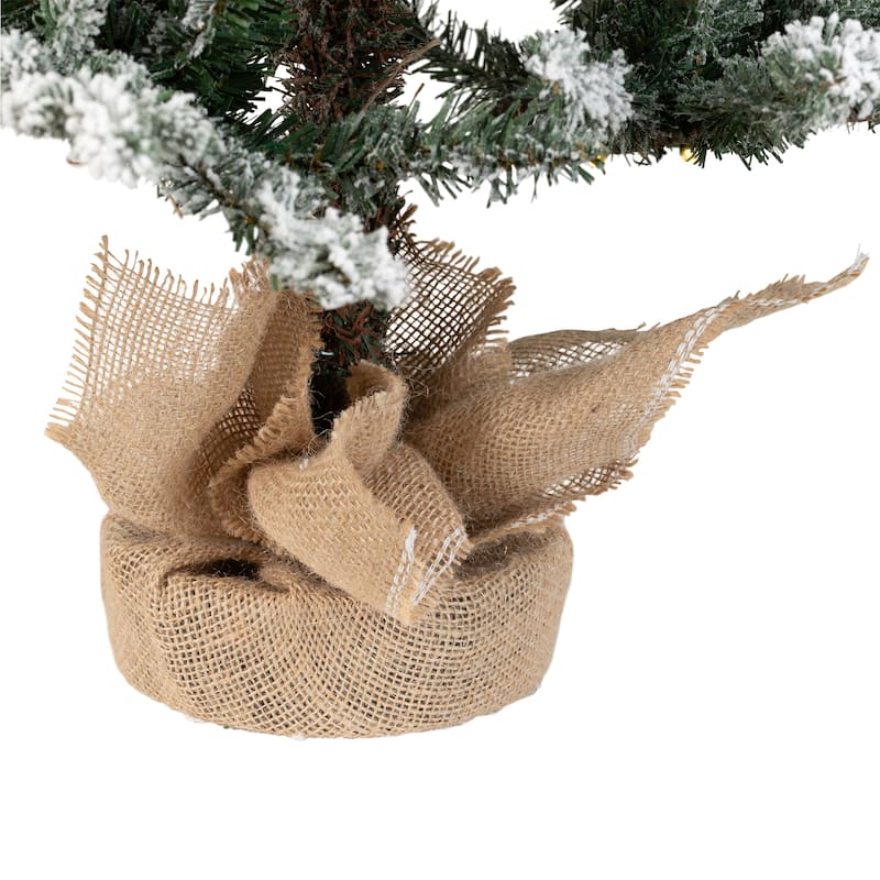 Real Touch™ Pre-Lit B/O Tamarack Pine Artificial Christmas Tree with Burlap - 3' Warm White LED - 3 Foot