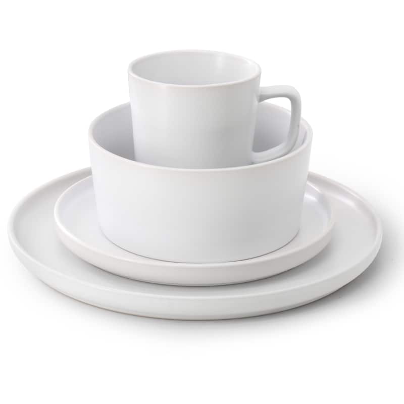 Elama Luxmatte White 16 Piece Dinnerware Set
