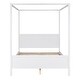 preview thumbnail 4 of 16, Queen Size Wooden Canopy Platform Bed with Headboard and Footboard Underbed Storage ,Slat Support Leg