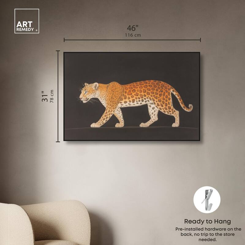 Golden Leopard Canvas by Art Remedy
