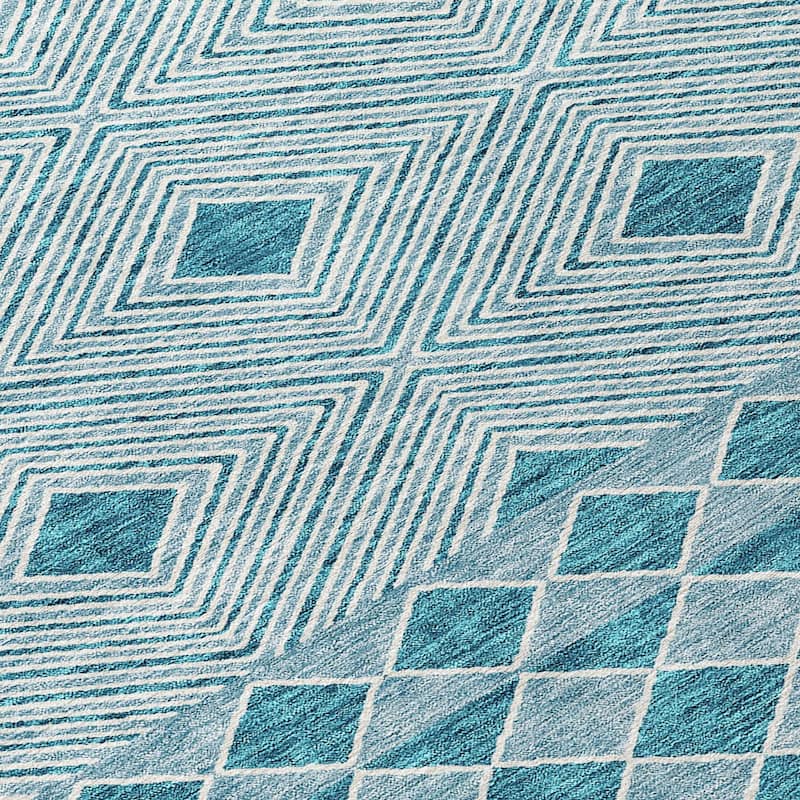 Machine Washable Indoor/ Outdoor Chantille Moroccan Boho Rug