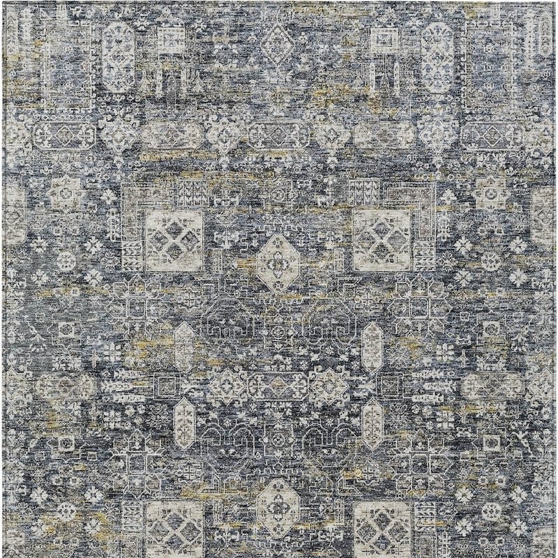 HomeRoots Oriental Transitional Rectangle Outdoor Rug