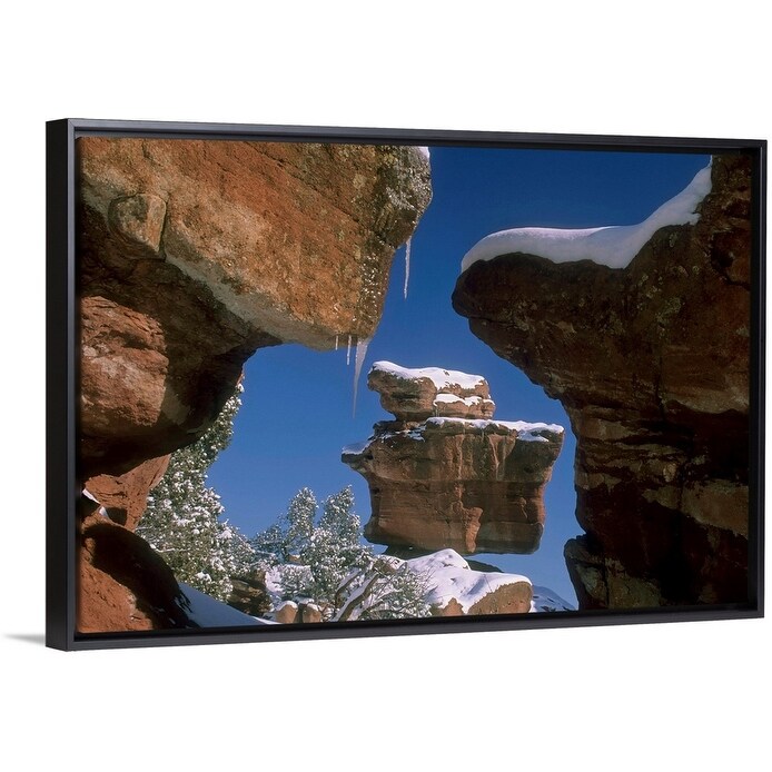 Shop Balanced Rock Formation In Garden Of The Gods Park In Winter