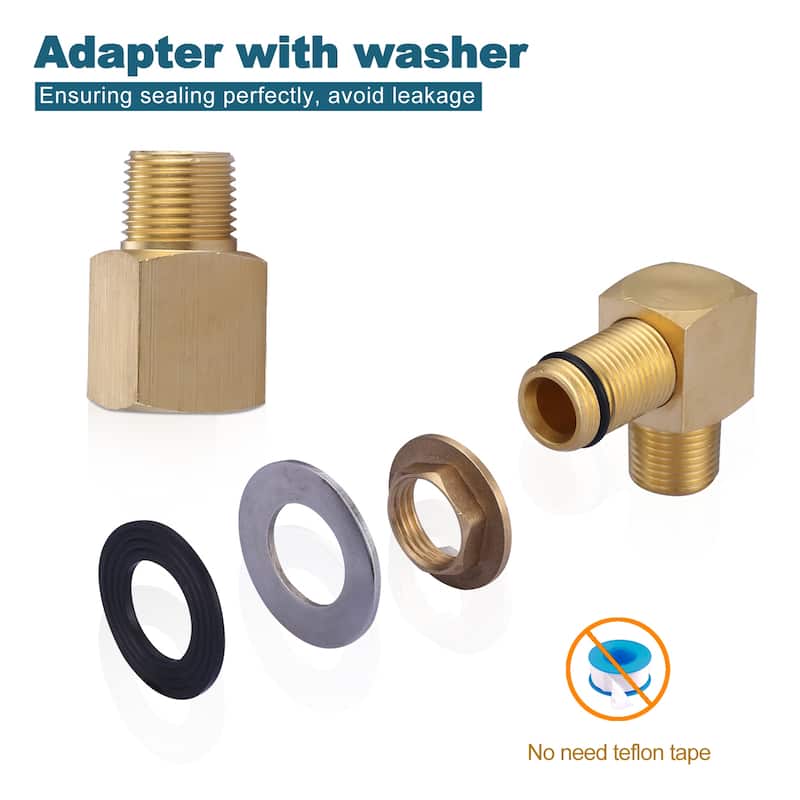 WOWOW 3/8 in. Male x 1/2 in. Female 90-Degree Connector Adapter (2 PCS)