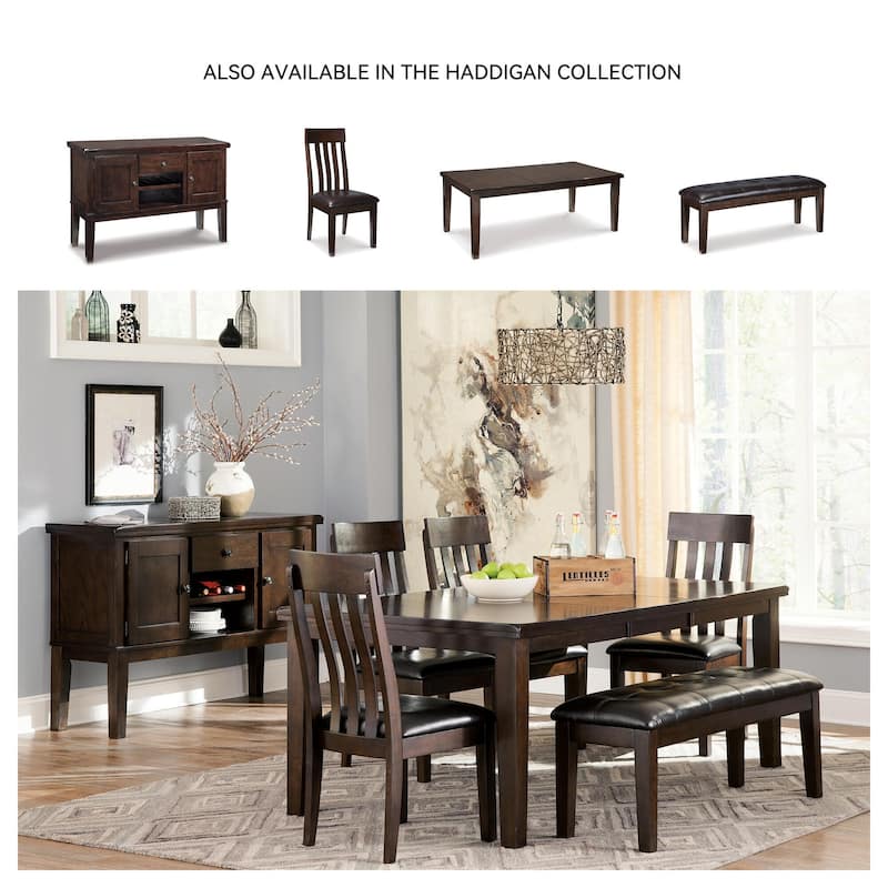 Haddigan Dark Brown Dining Bench