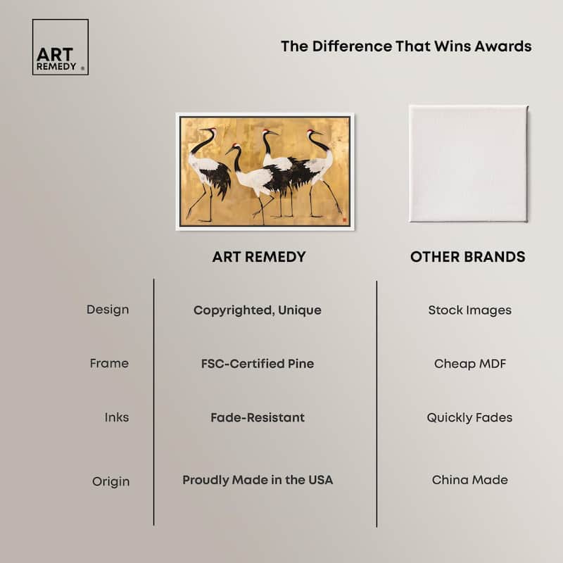 Birds of Gold Canvas by Art Remedy
