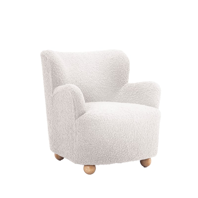 Furniture of America Oona Modern Boucle Wing Accent Chair