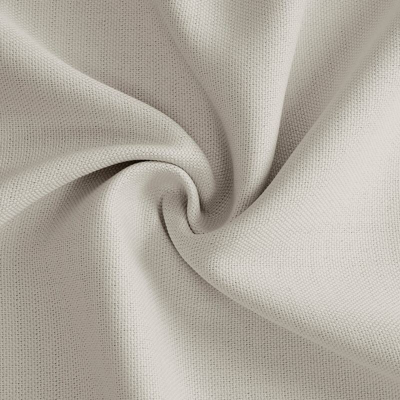 Exclusive Fabrics French Pleated Textured Faux Linen Room Darkening Curtains for Bedroom & Living Room Curtains Single Panel