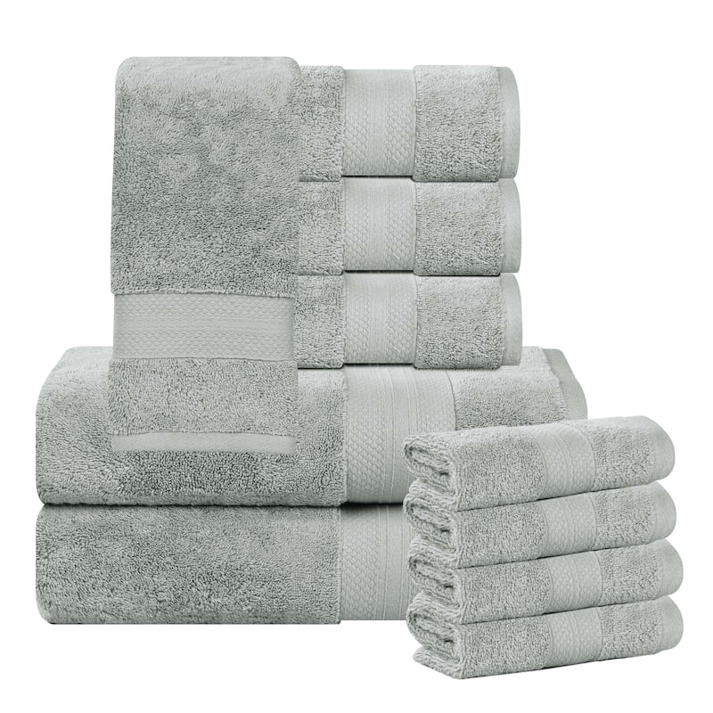 Superior Aria Turkish Cotton Heavyweight 10-Piece Towel Set