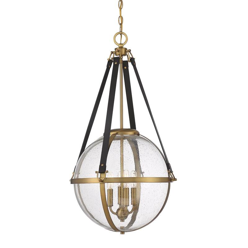 Savoy House 7-1836-4 Bozeman 4 Light 18" Wide Globe Chandelier - Warm Brass