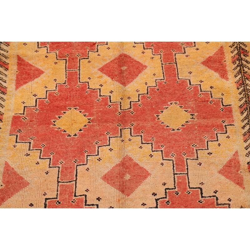 Stunning Tribal Moroccan Oriental Area Rug Wool Hand-knotted - 5'5" x 11'5"