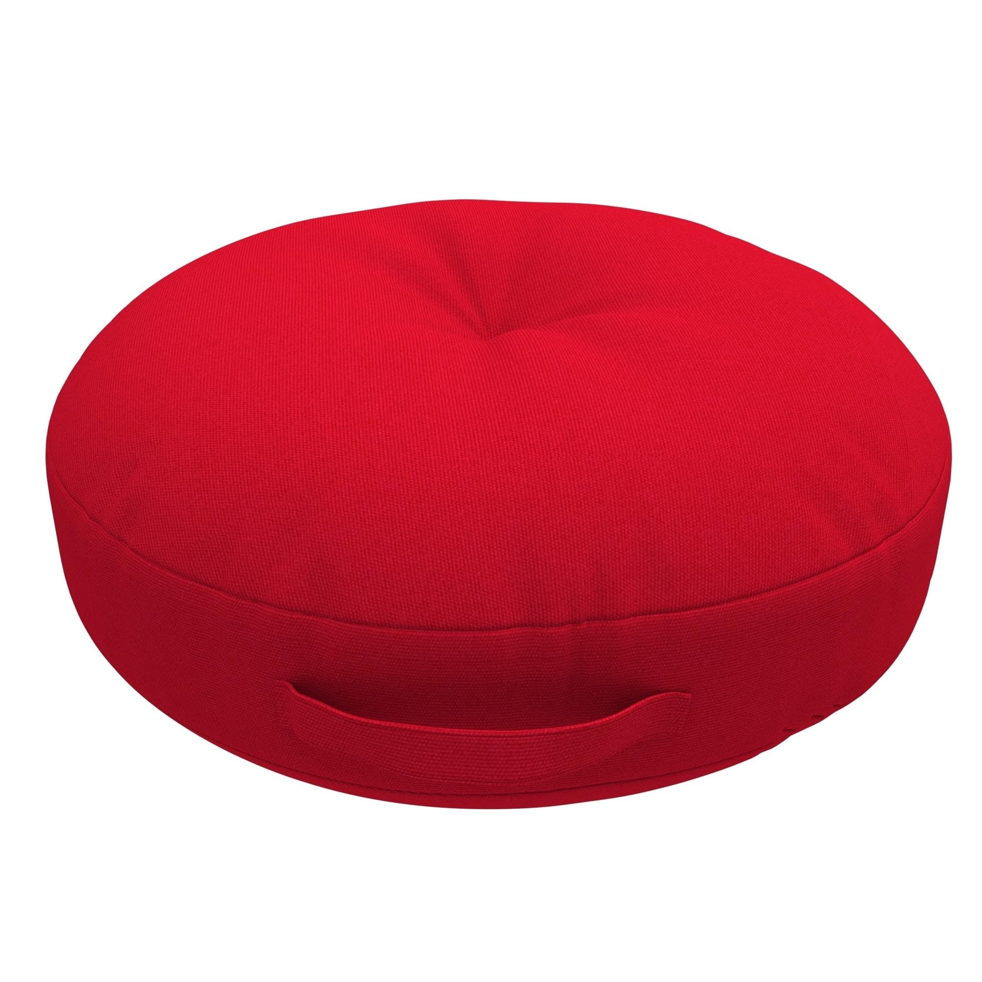 Covers&All Sunbrella Round Seat Cushion with Handle, Plush Outdoor Pillows and Chair Cushions for Home or Patio