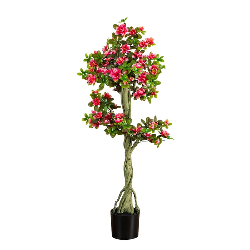 4-ft UV Resistant Artificial Azalea Tree (Indoor/Outdoor) - Green
