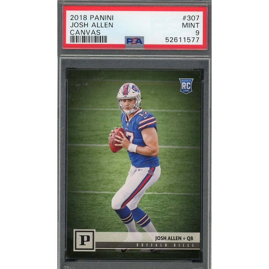 Josh Allen 2018 Panini Canvas Football Rookie Card RC #307 Graded PSA 9 - 8'6" x 11'6"