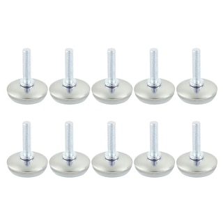 uxcell 10 Pcs M8 x 50mm Leveling Feet Adjustable Threaded Pole Leveling Foot Furniture Glide 