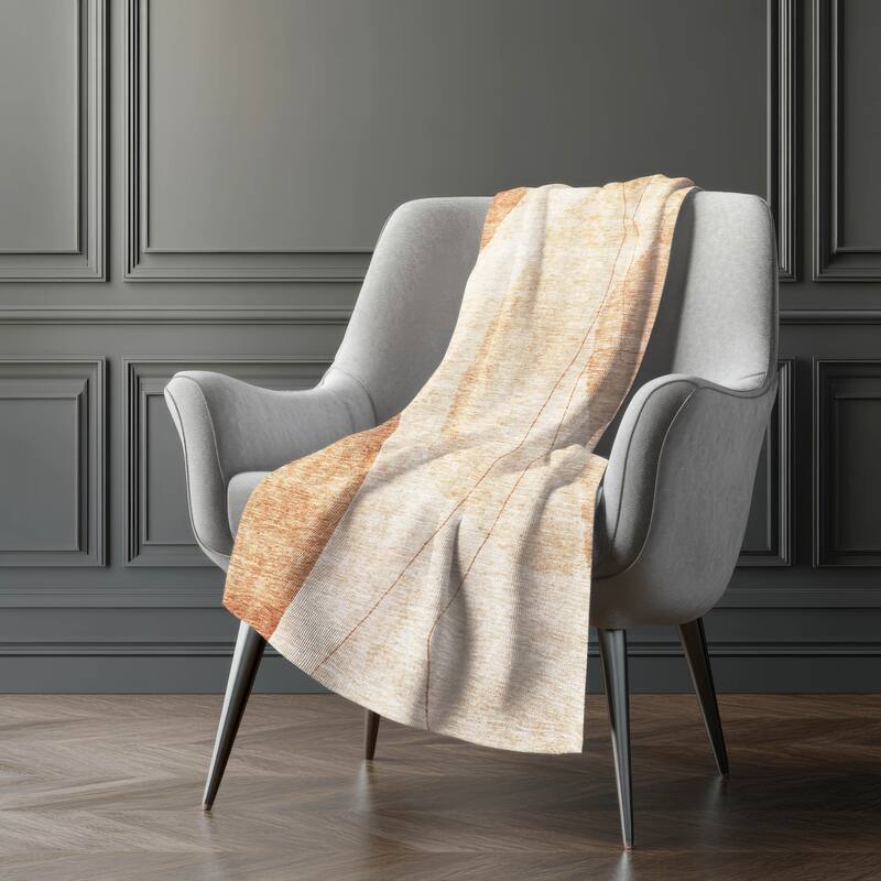 Premium Machine Washable Contemporary Abstract Sherpa Throw Blanket