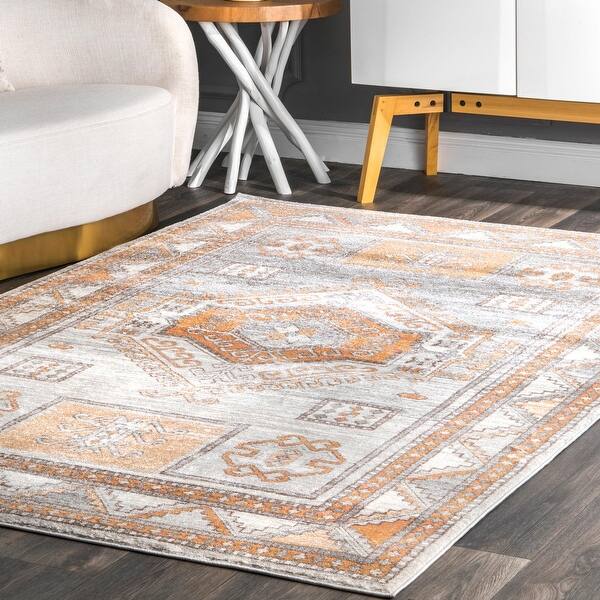 slide 2 of 21, Nuloom Transitional Vintage Ella Ornamental Pyramid Tribal Area Rug