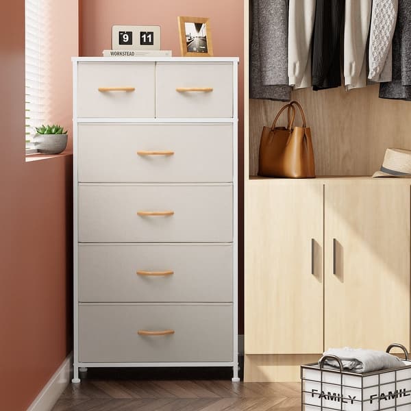 slide 1 of 100, 6-drawer Chest Vertical Dresser Storage Tower by Crestlive Products