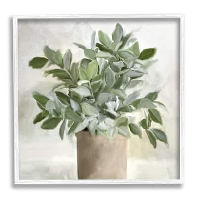 Stupell Lush Green House Plant Leaves Detailed Painting Framed Wall Art, Design by Kim Allen