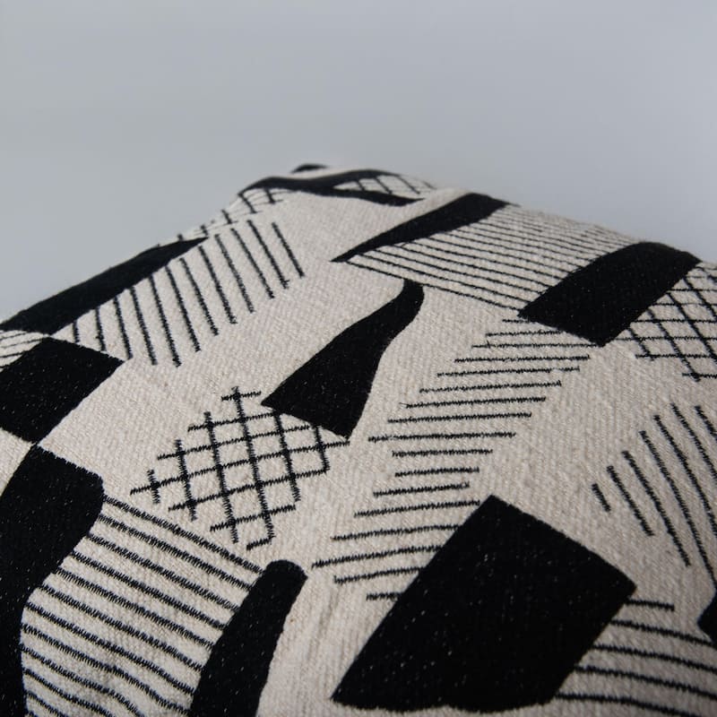 Rizzy Home Black Abstract Throw Pillow, 20x20