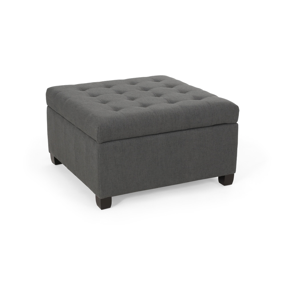 Isabella Tufted Storage Ottoman by Christopher Knight Home