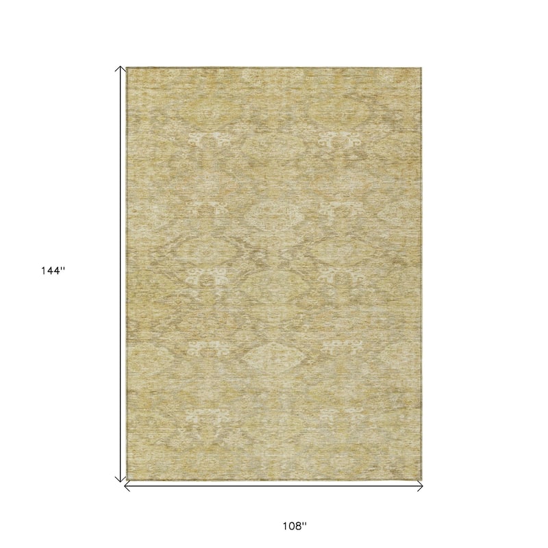 HomeRoots Damask Transitional Rectangle Outdoor Rug