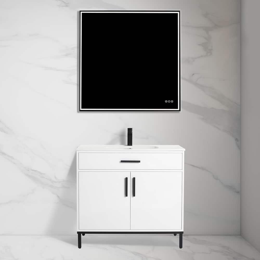 Blossom 36" Freestanding Bathroom Vanity with SMC Sink and Storage