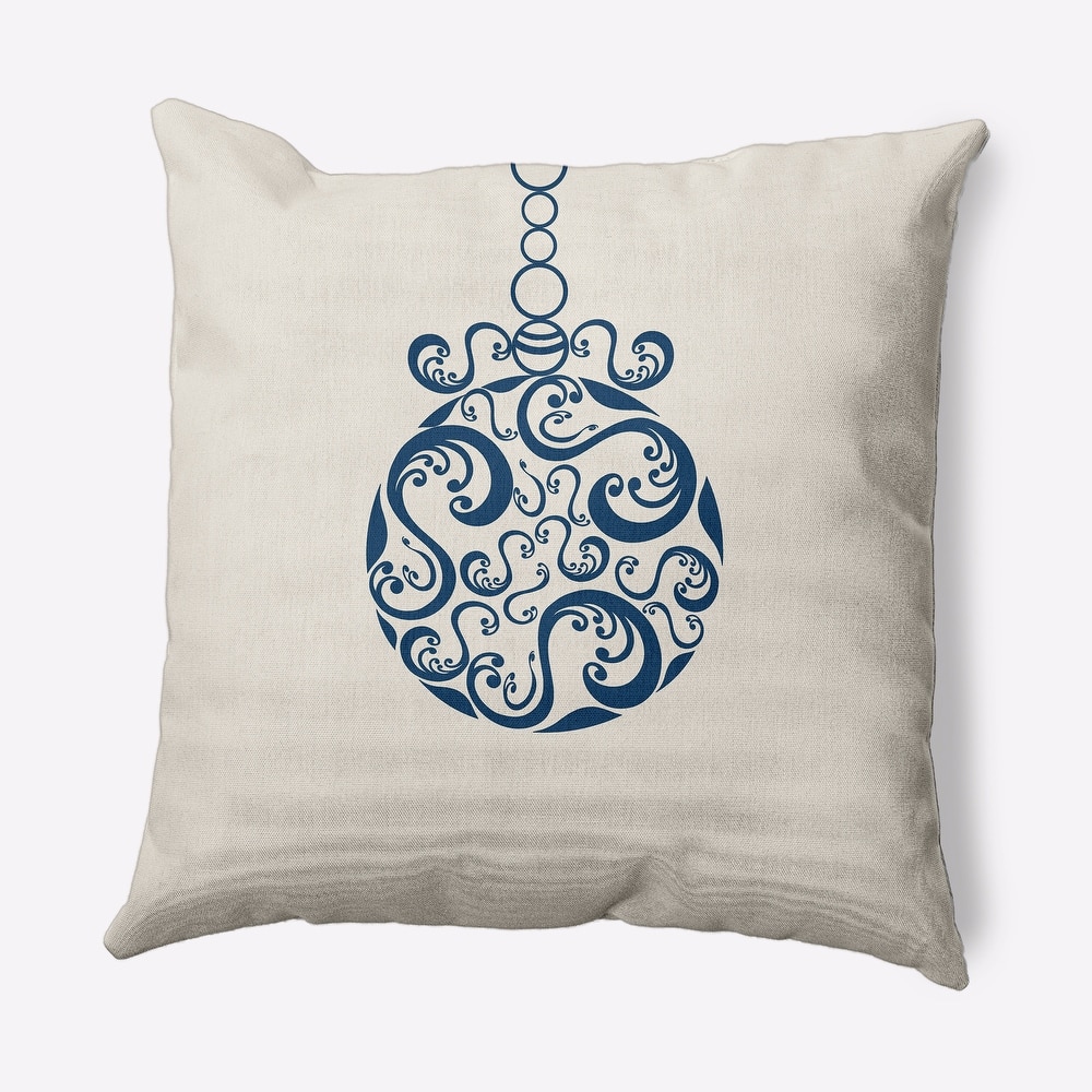 Fancy-Bulb Christmas Decorative Throw Pillow
