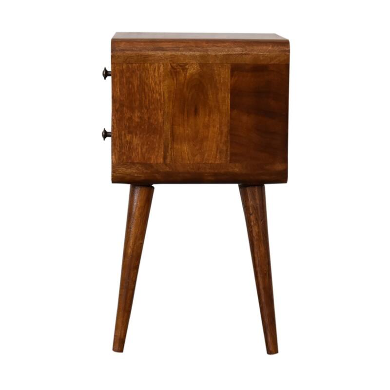 Mini Chestnut Curved nightstand