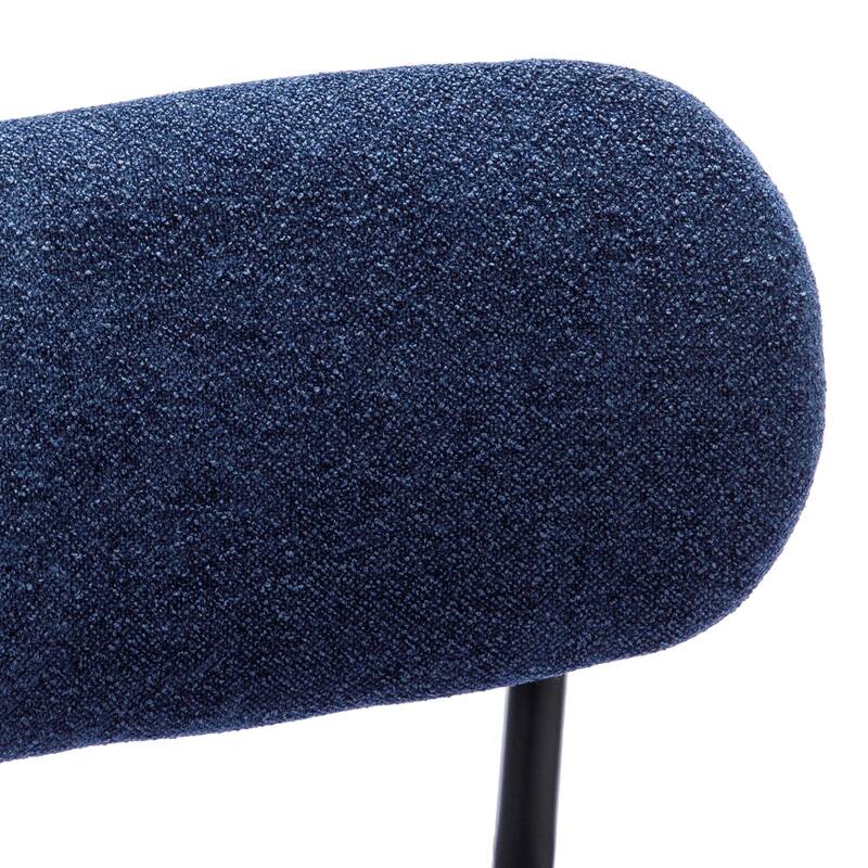 Textured Boucle 26" Counter Seat Height Padded Bar Stools