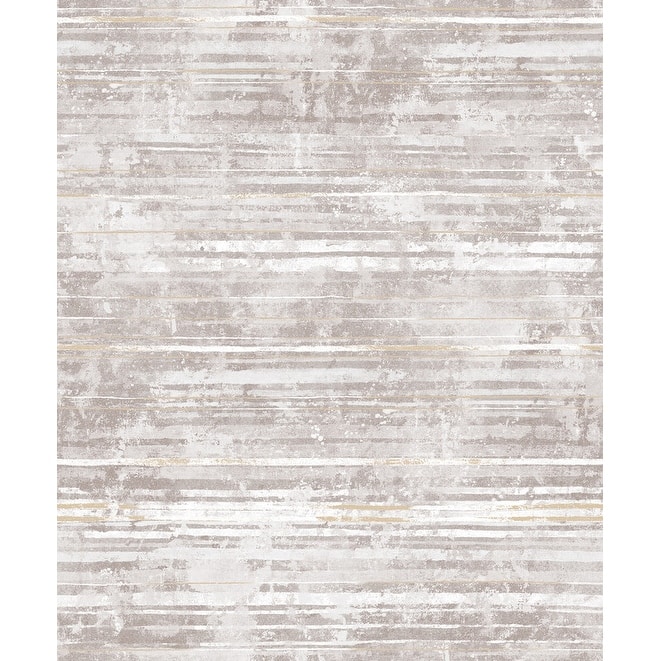 Decorline Makayla Mauve Distressed Stripe Wallpaper - 21in x 396in x 0.025in