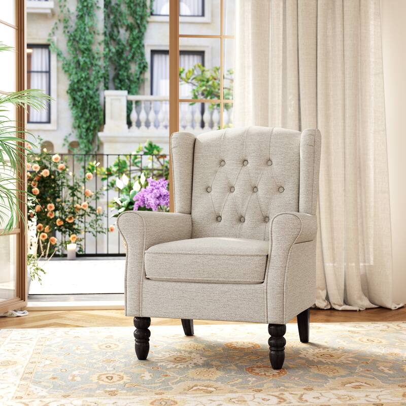 Modern Classic Button Tufted Accent Chair Upholstered Armchair