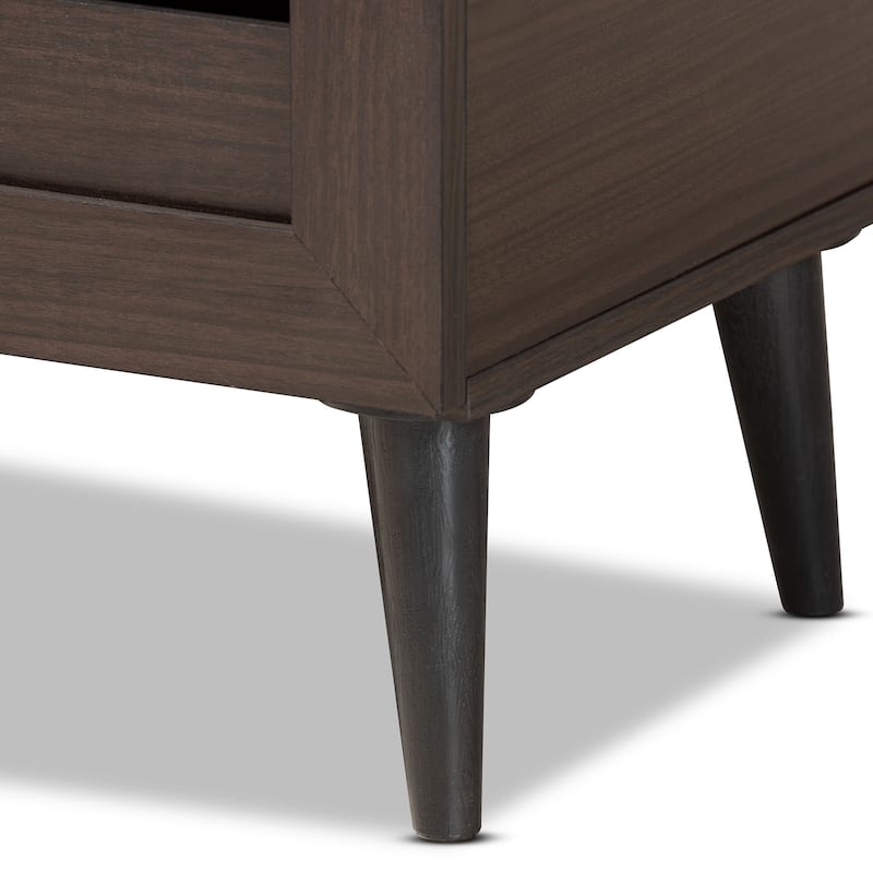 Salma Modern and Contemporary 2-Door Shoe Storage Wood Cabinet