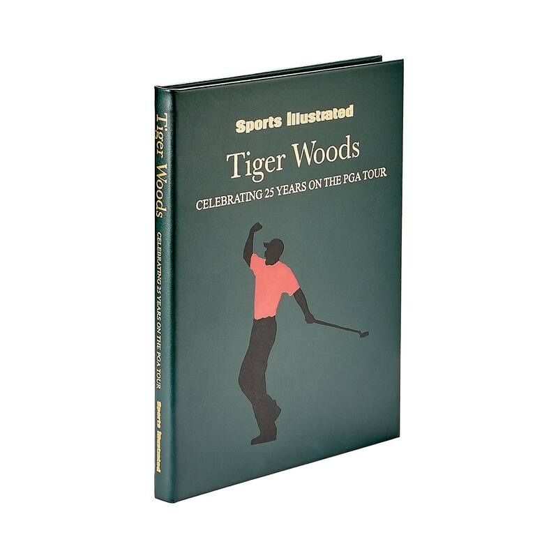 Graphic Image Tiger Woods: Celebrating 25 Years on The PGA Tour Coffee Table Book, Leather, Green