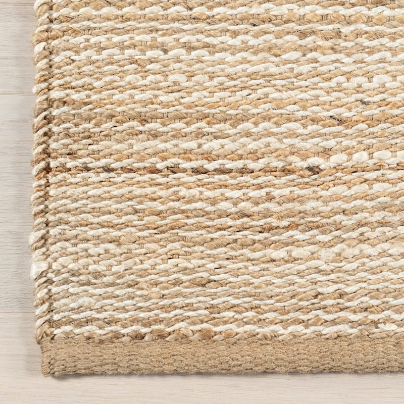 Home Conservatory Striped Handwoven Jute Area Rug