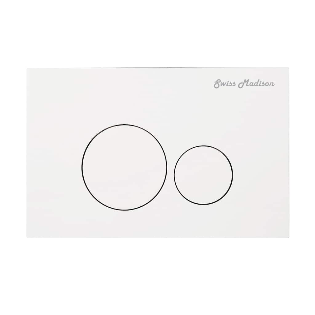 Swiss Madison Lorraine Wall Flush Plate Actuator with Round Buttons in Polished Chrome - 1.5" x 9.5" x 6.0"