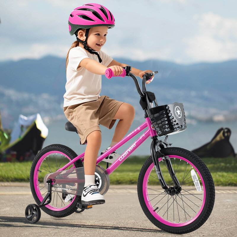 Costway 12"/14"/16"/18" Kid’s Bike with Training Wheels Adjustable - See Details