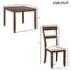 preview thumbnail 10 of 9, 5 Piece Dining Table Set Industrial Wooden Kitchen Table and 4 Chairs