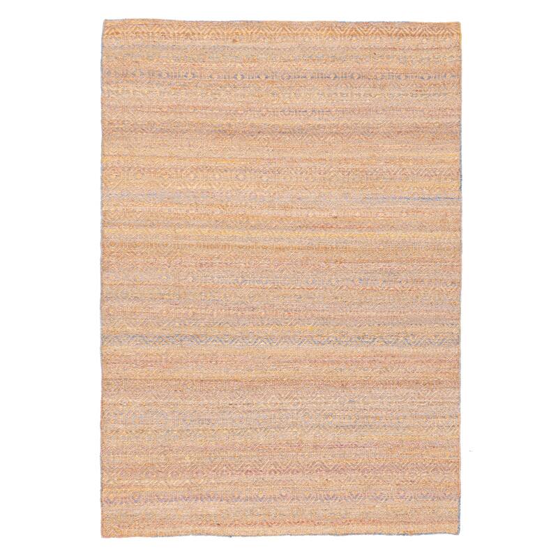 ECARPETGALLERY Flat-Weave Palas Denizli Tan Jute Kilim - 5'3 x 7'7