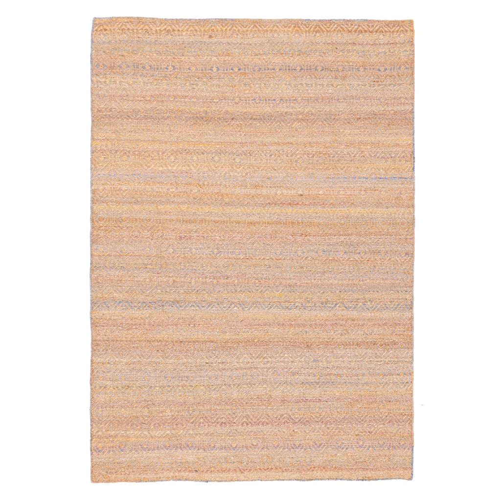 ECARPETGALLERY Flat-Weave Palas Denizli Tan Jute Kilim - 5'3 x 7'7