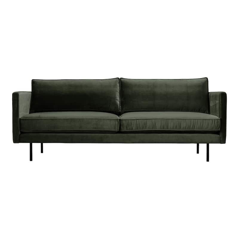 Aurelle Home Majestic Scandinavian Modern Velvet Sofa